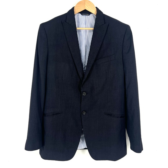 Banana Republic Tailored Fit Wool Blazer Men's 42R‎ Navy Business Casual